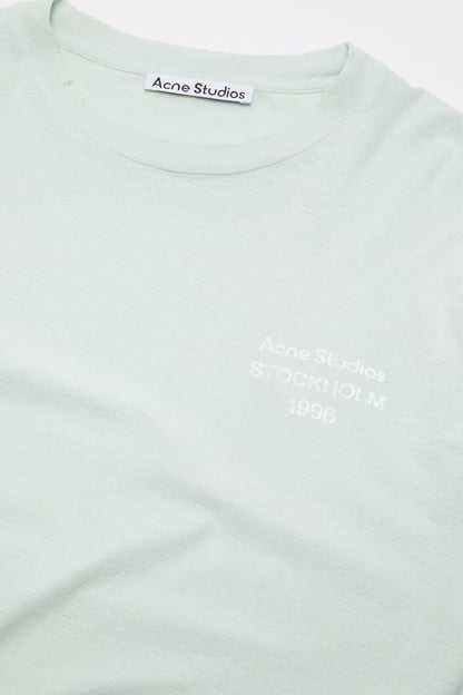 Distressed logo t-shirt - Pale mint