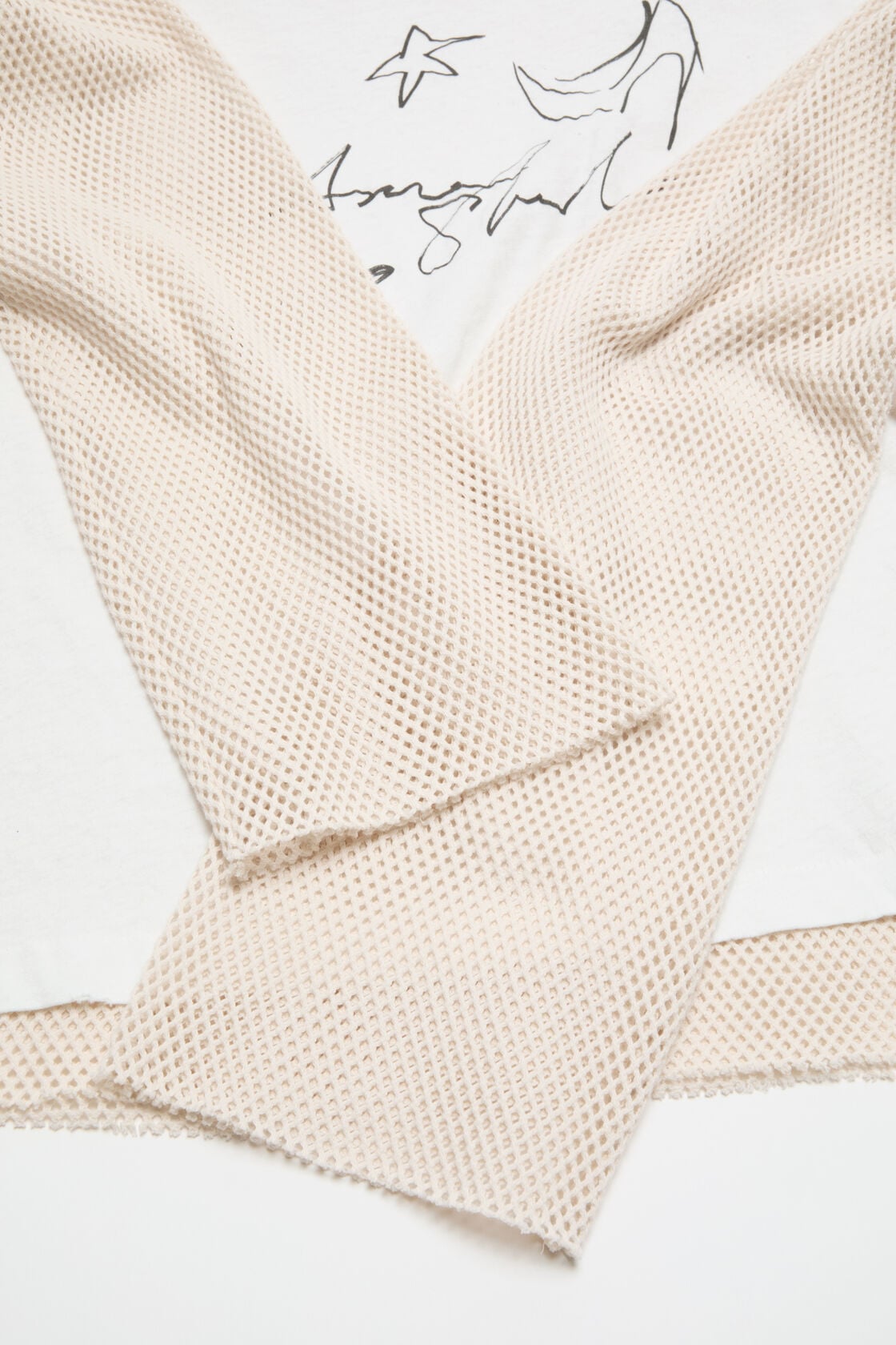 Layered mesh t-shirt - Off white