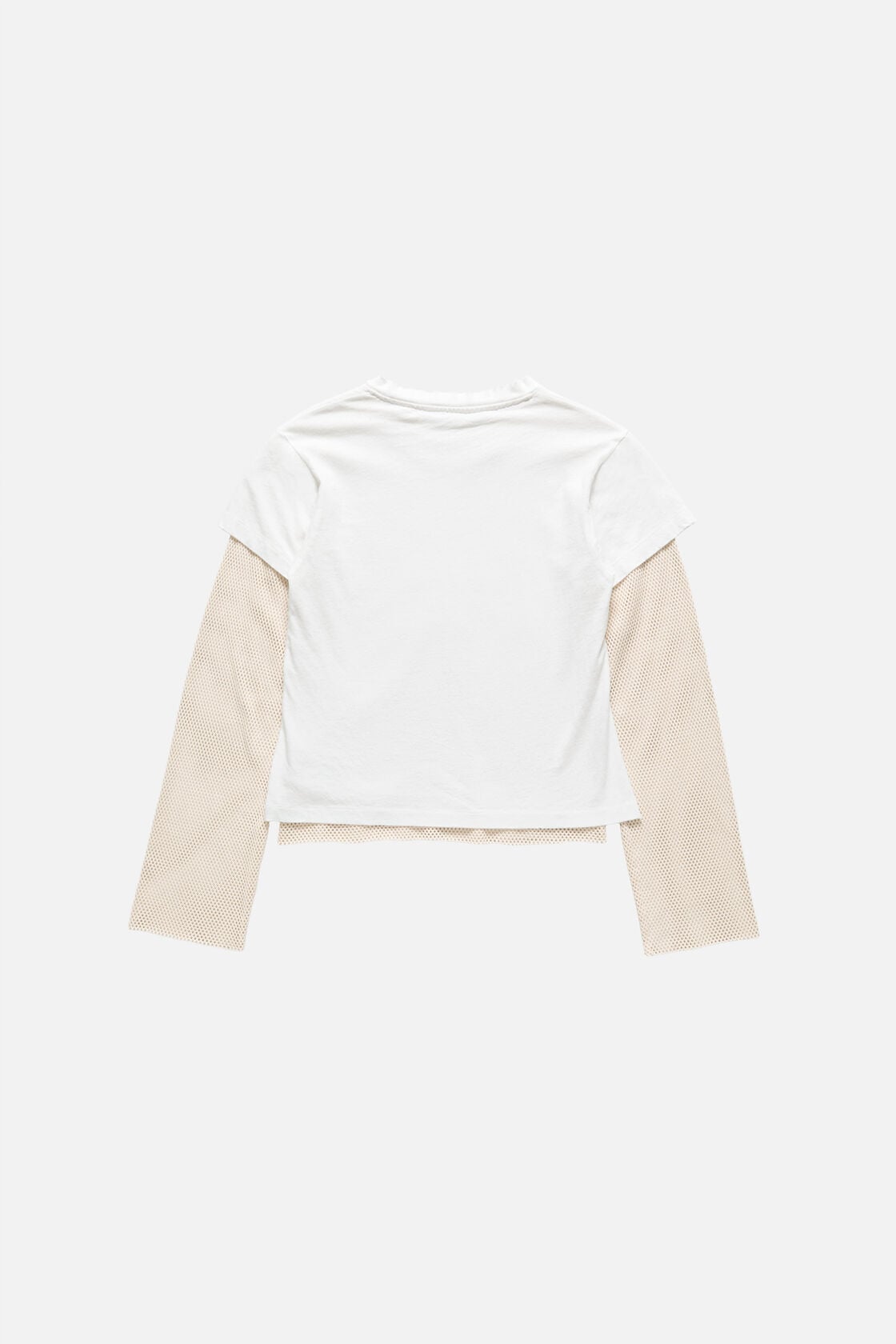 Layered mesh t-shirt - Off white