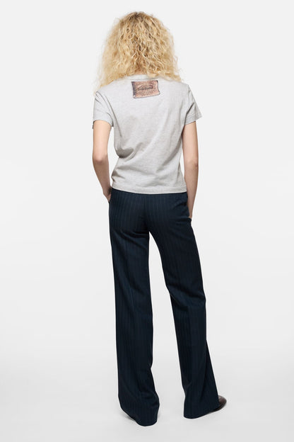 Fitted graphic t-shirt - Grey Melange