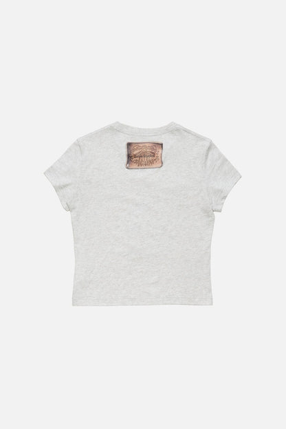 Fitted graphic t-shirt - Grey Melange