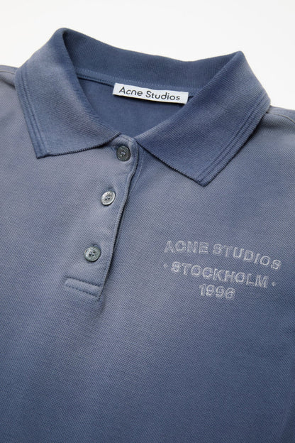 Sprayed polo t-shirt - Navy blue