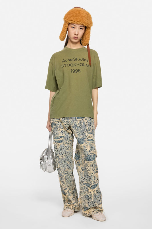 Sprayed logo t-shirt - Olive green