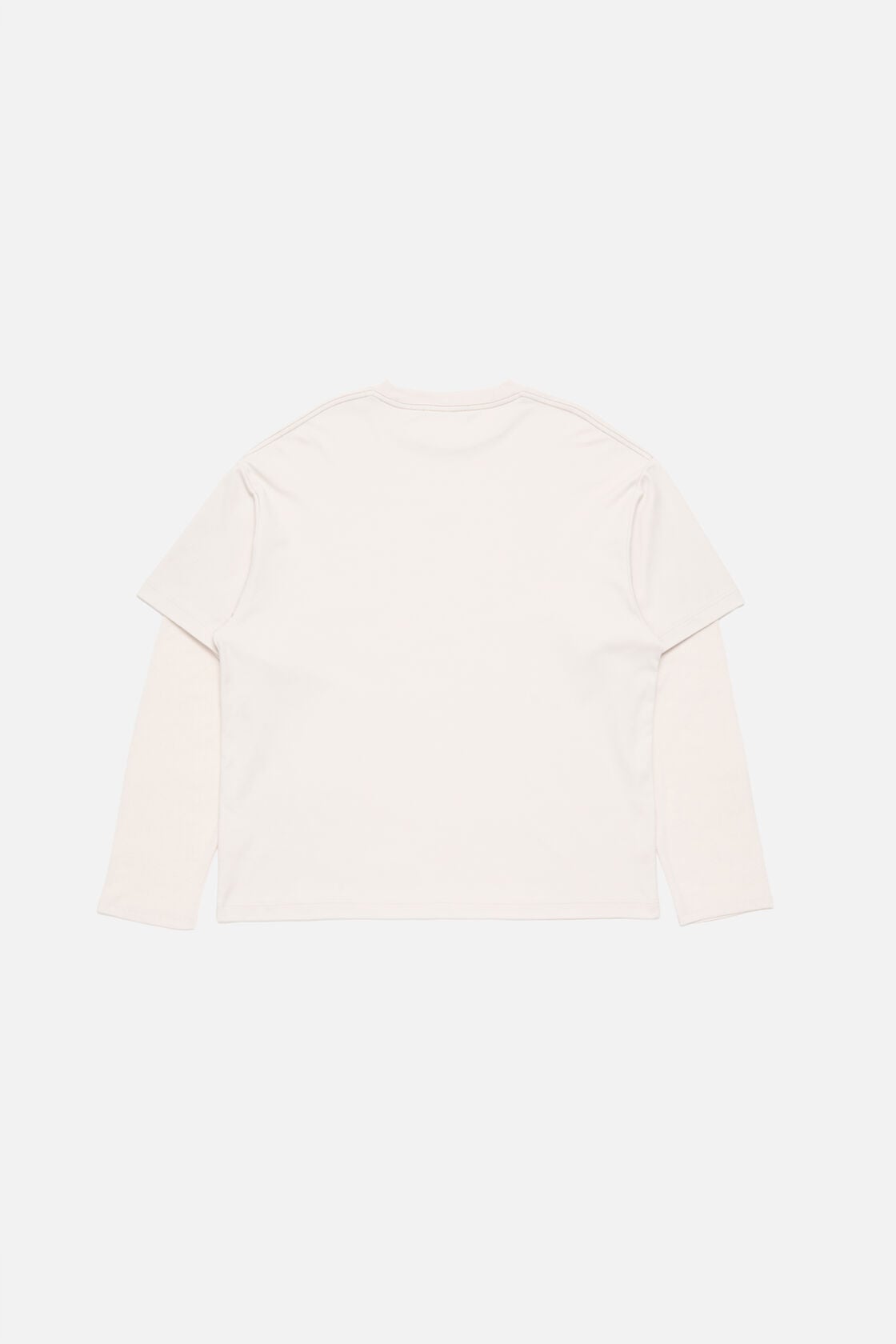 Layered graphic t-shirt - Warm beige