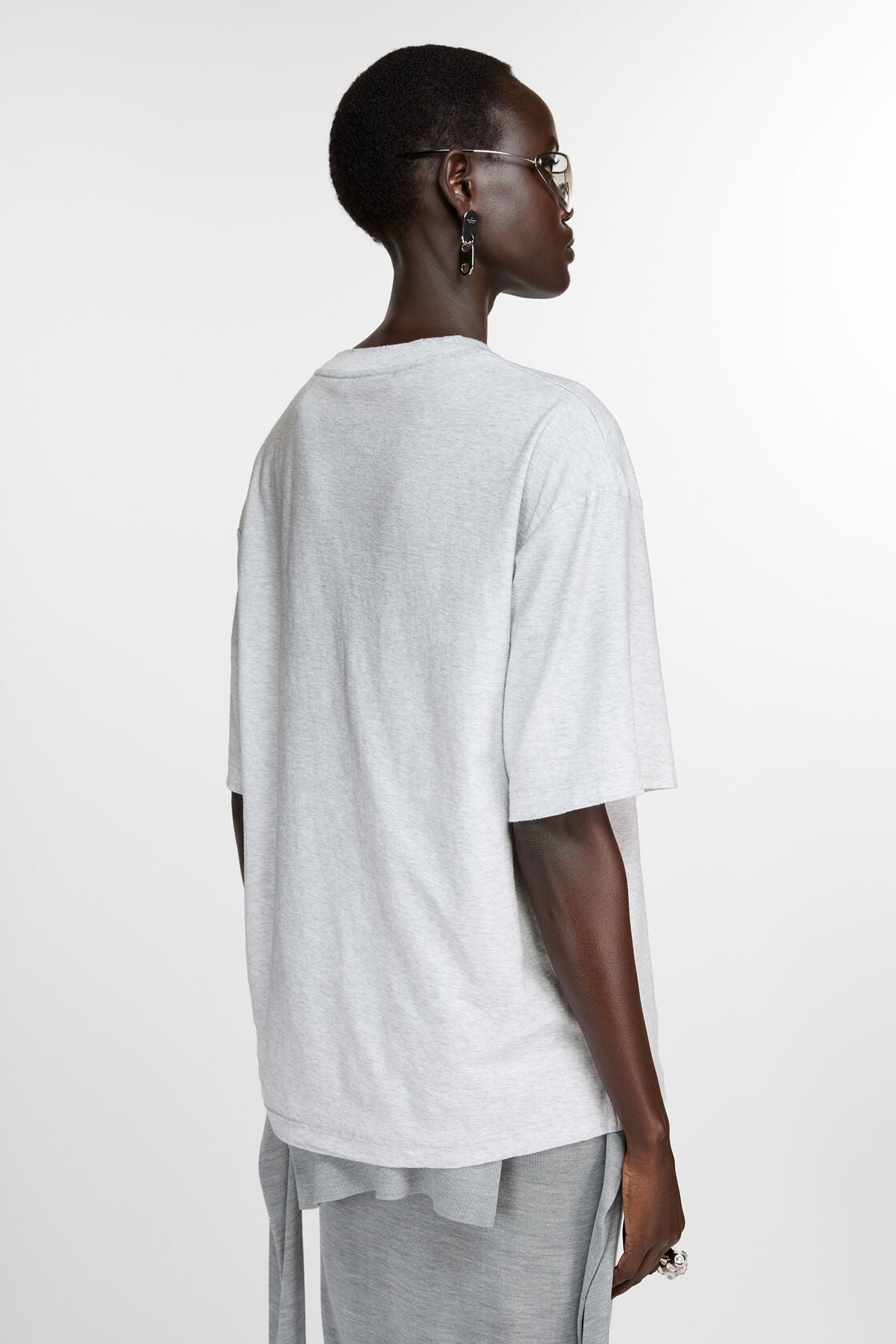 Sprayed logo t-shirt - Pale Grey Melange