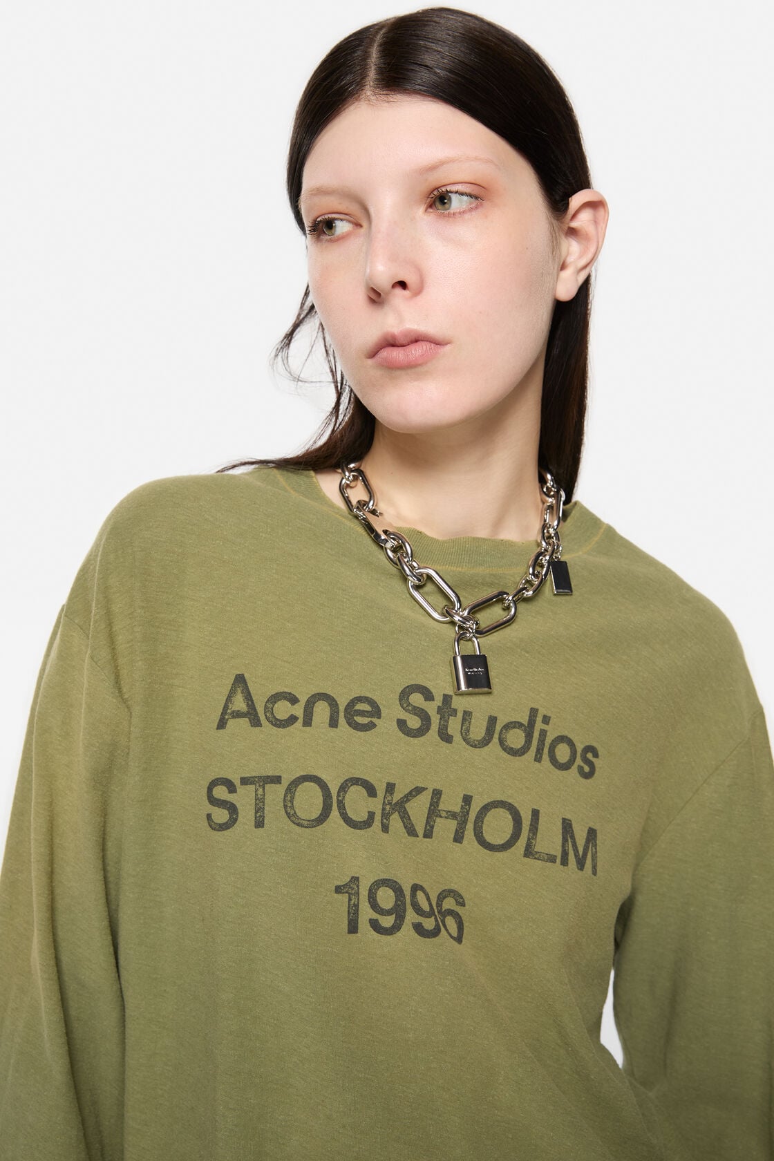 Sprayed 1996 logo t-shirt - Olive green