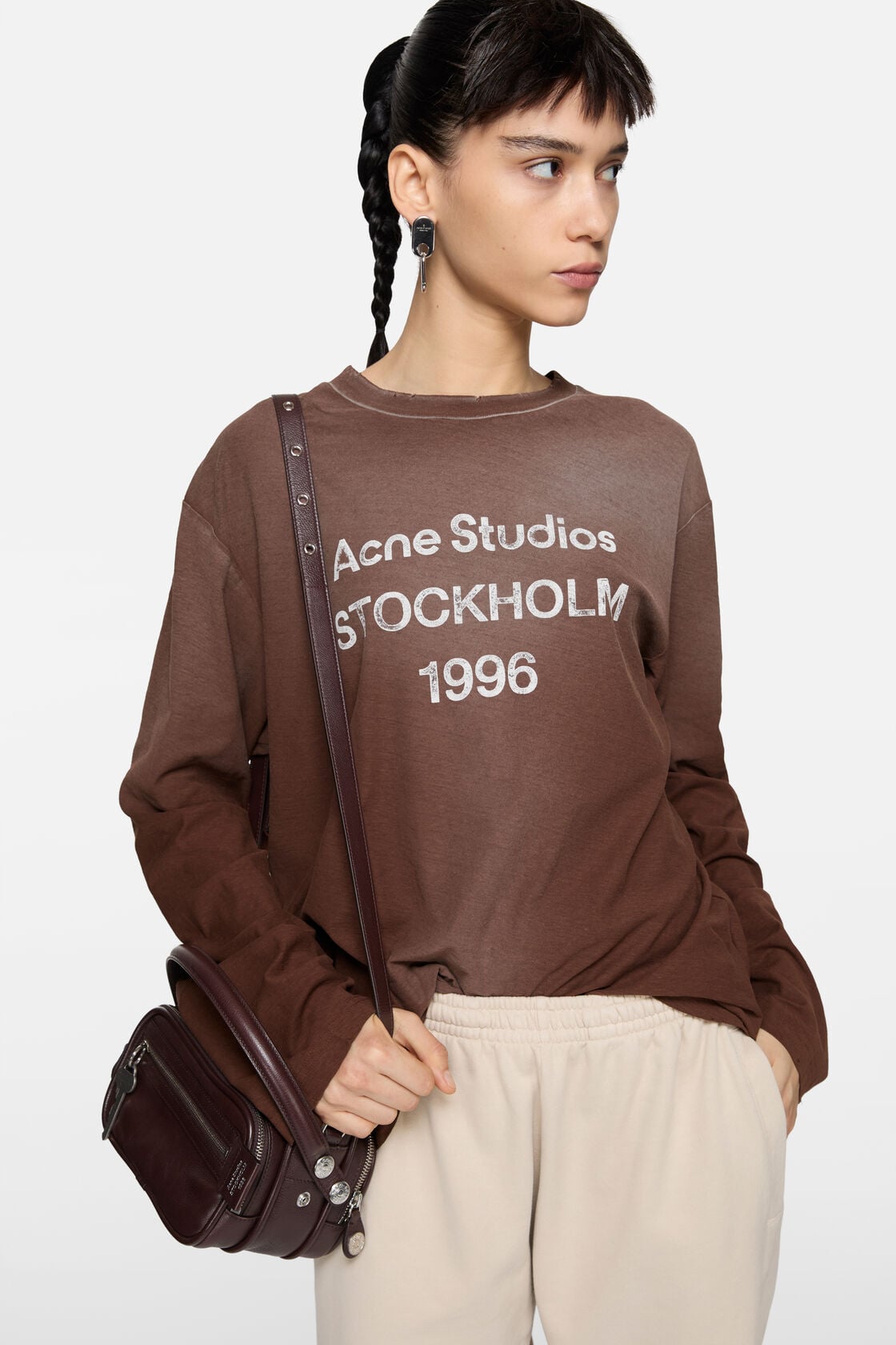 Sprayed 1996 logo t-shirt - Chocolate brown