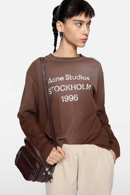 Sprayed 1996 logo t-shirt - Chocolate brown