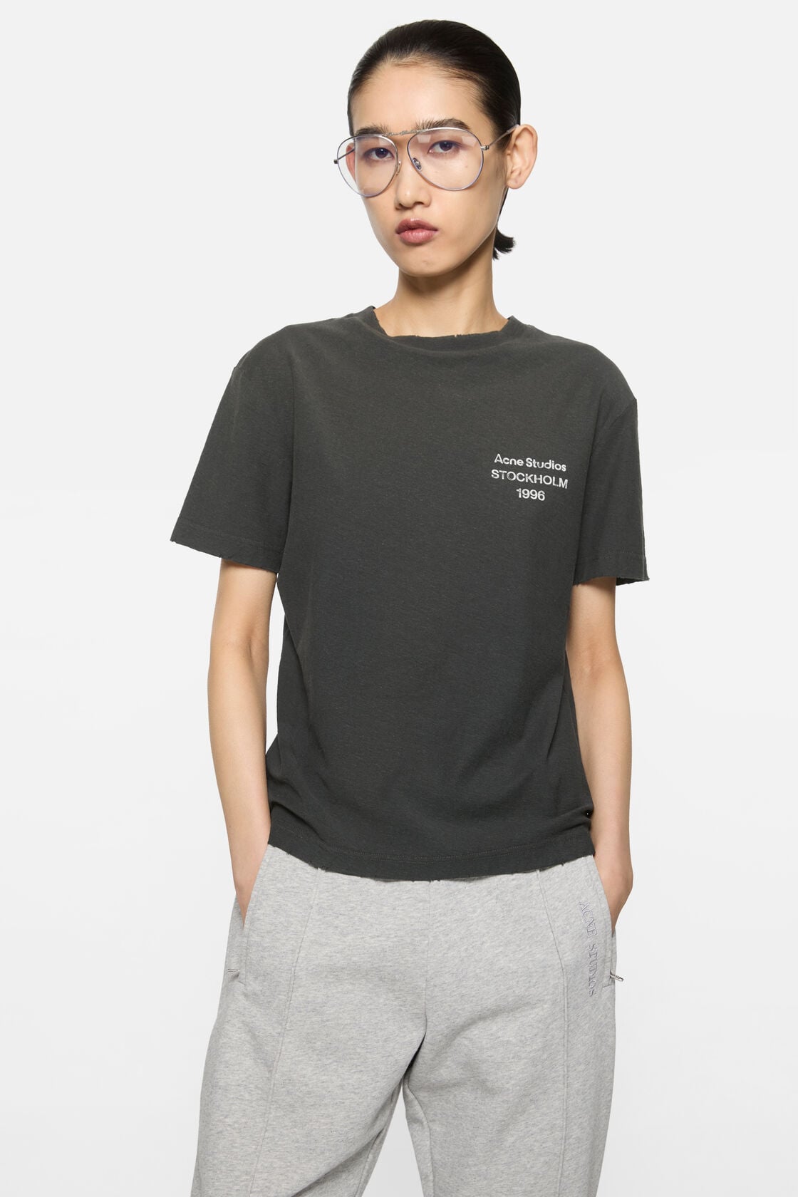 Sprayed logo t-shirt - Faded black