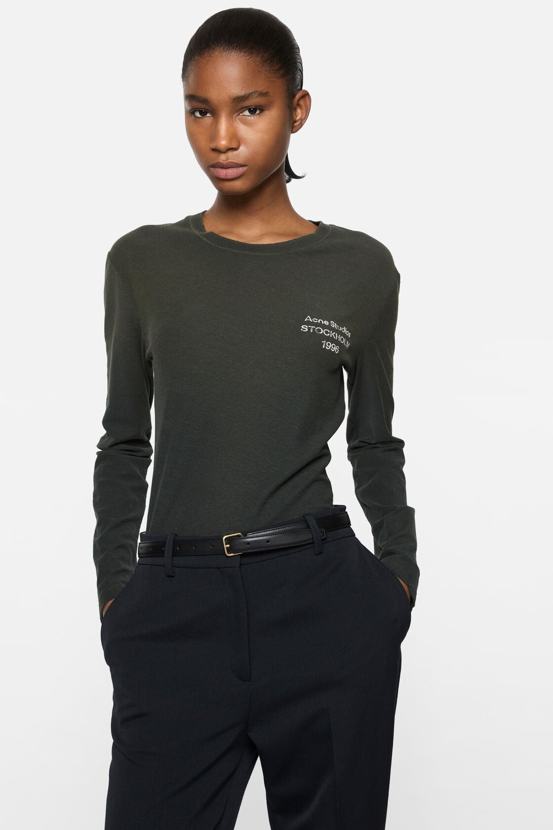 Distressed logo t-shirt - Faded black