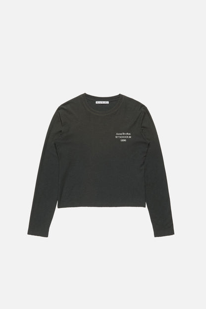 Distressed logo t-shirt - Faded black