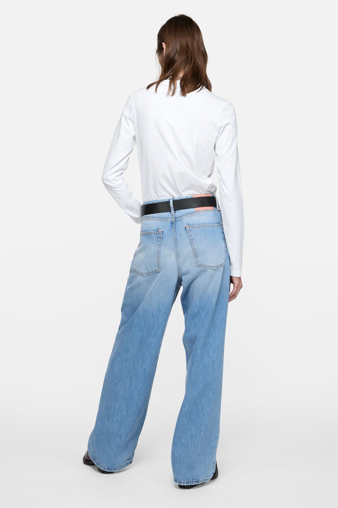 Satin label t-shirt - regular - Optic White