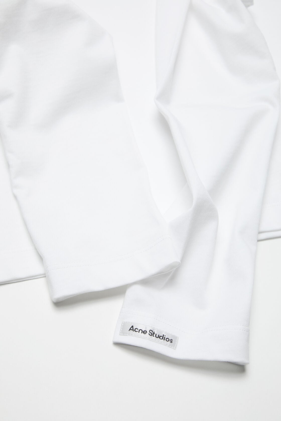 Satin label t-shirt - regular - Optic White
