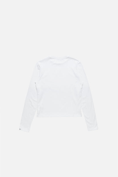 Satin label t-shirt - regular - Optic White