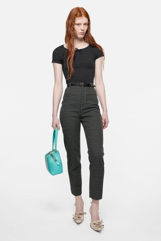 Jersey t-shirt with bow - Black