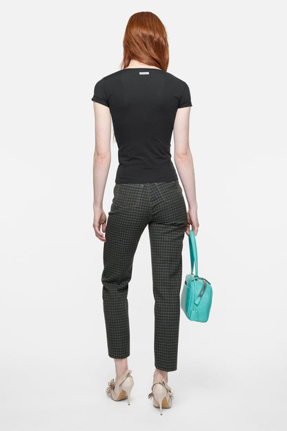 Jersey t-shirt with bow - Black