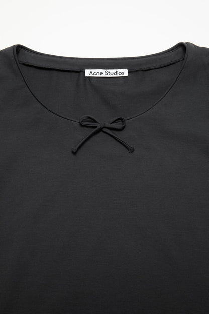 Jersey t-shirt with bow - Black