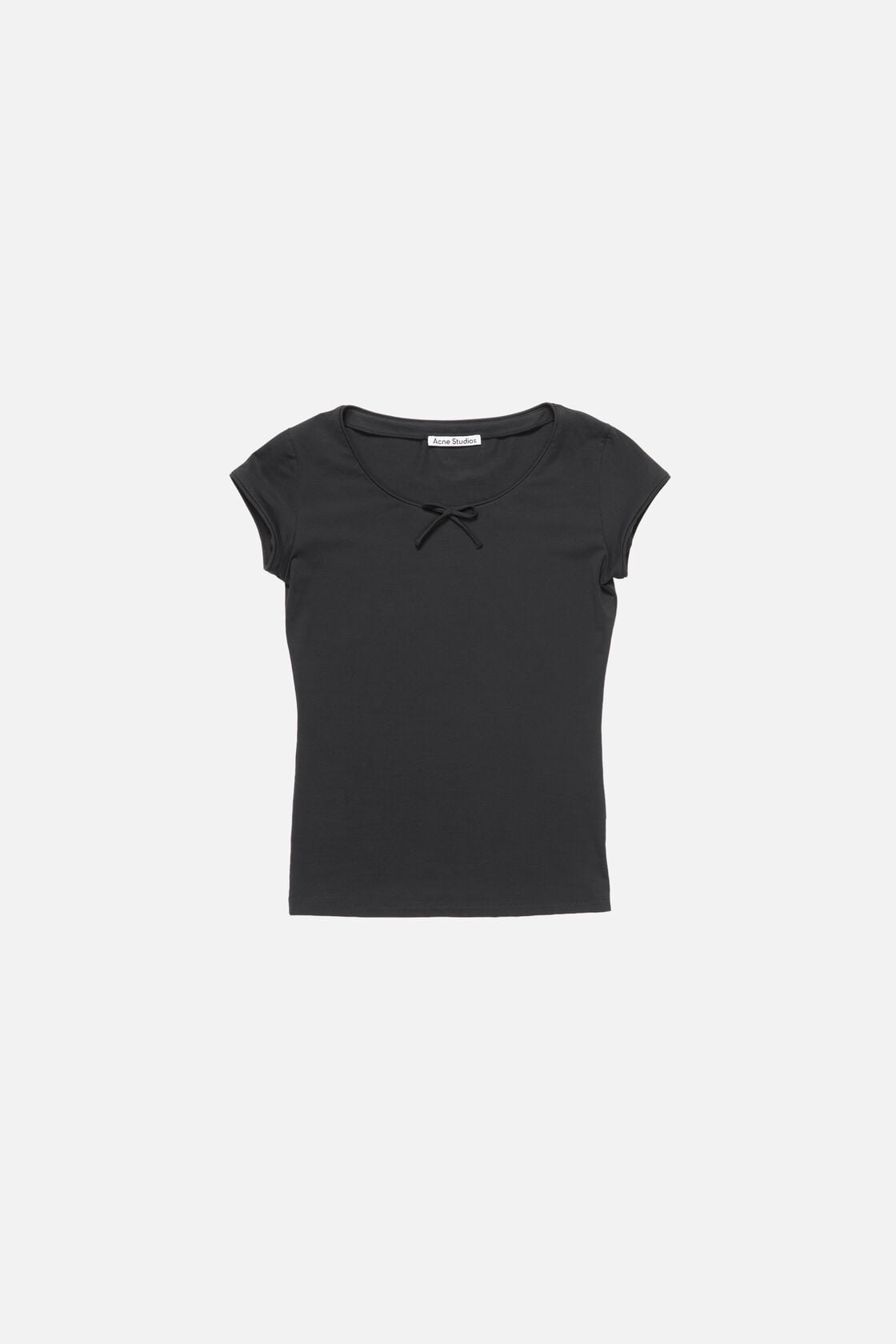 Jersey t-shirt with bow - Black