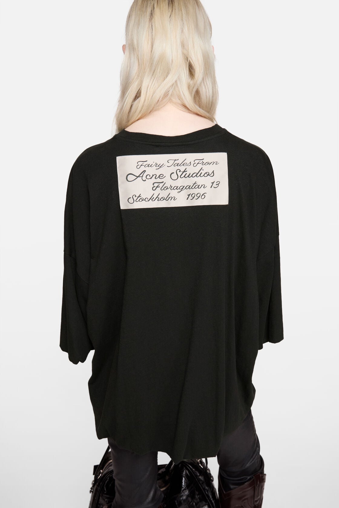 Gathered logo t-shirt - Black