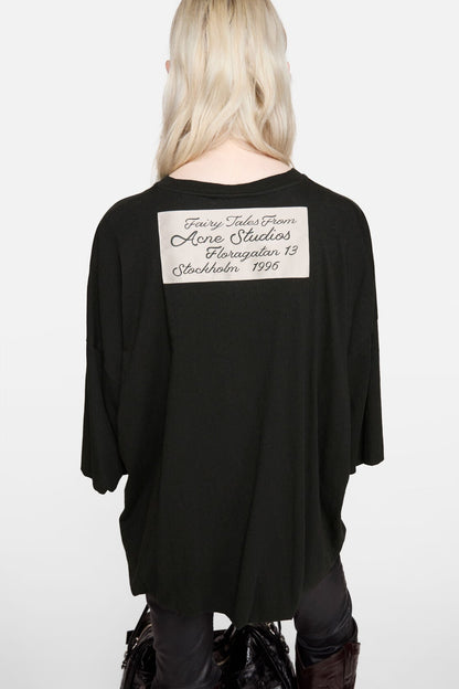 Gathered logo t-shirt - Black