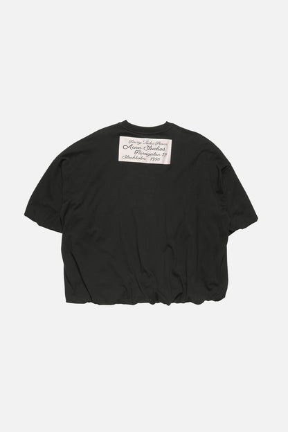 Gathered logo t-shirt - Black