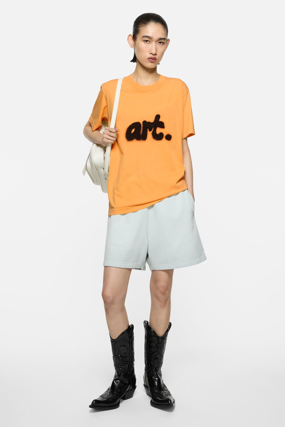 Sprayed graphic t-shirt - Saffron Yellow