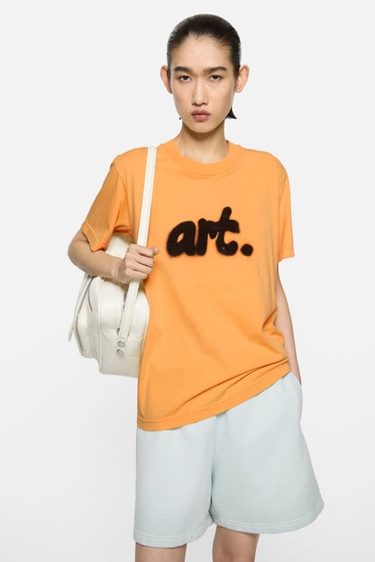 Sprayed graphic t-shirt - Saffron Yellow