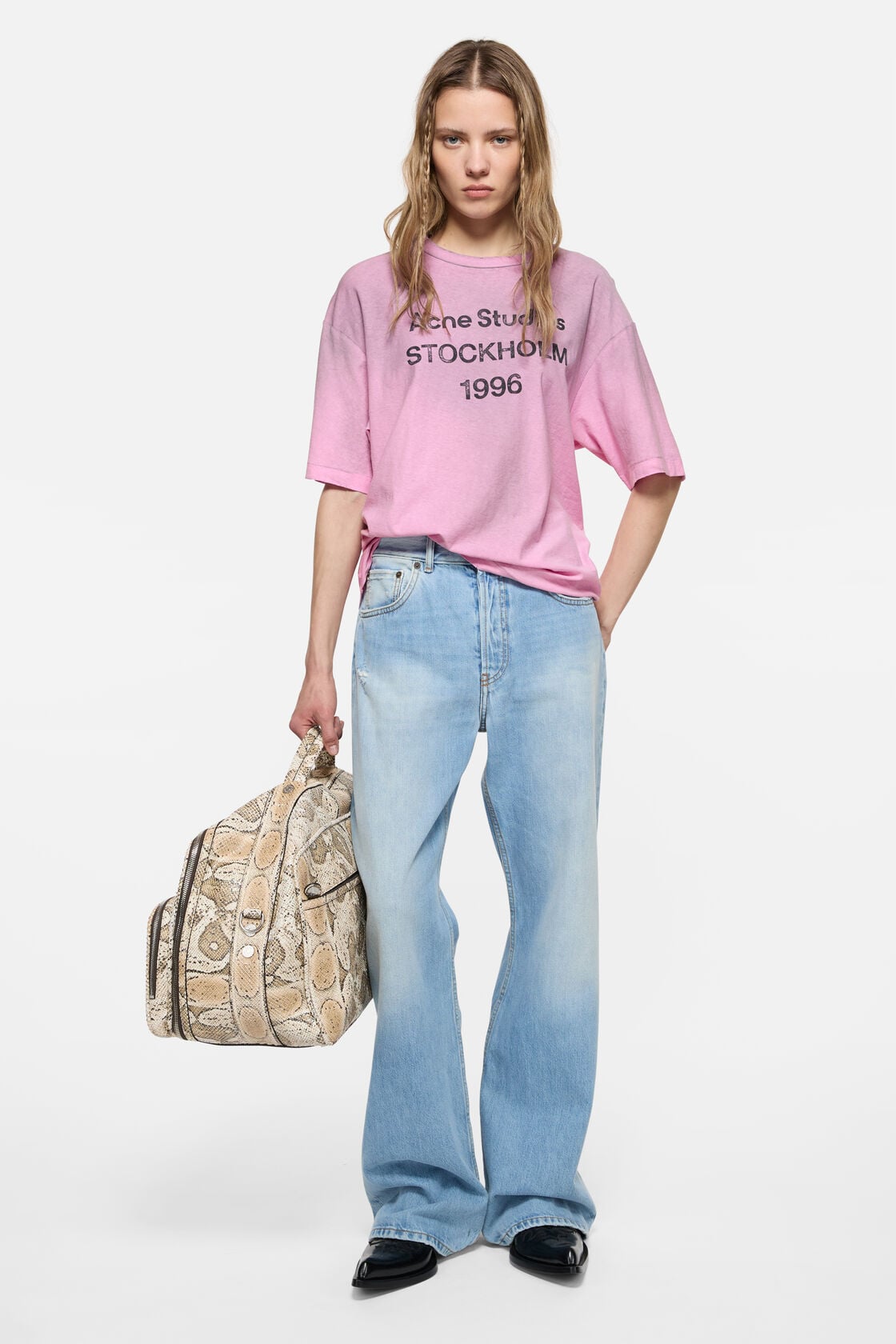 Sprayed logo t-shirt - Cotton candy pink