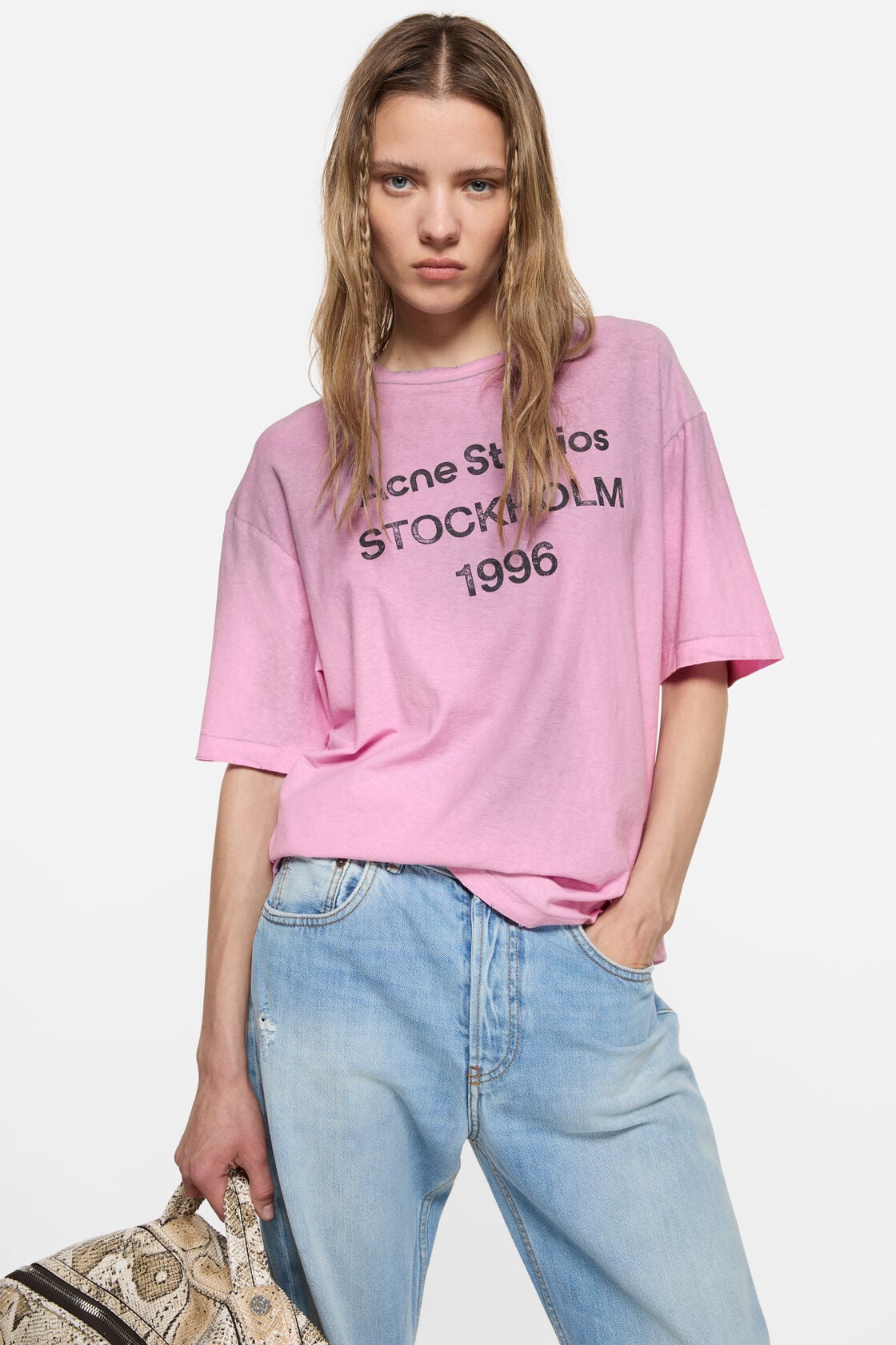 Sprayed logo t-shirt - Cotton candy pink