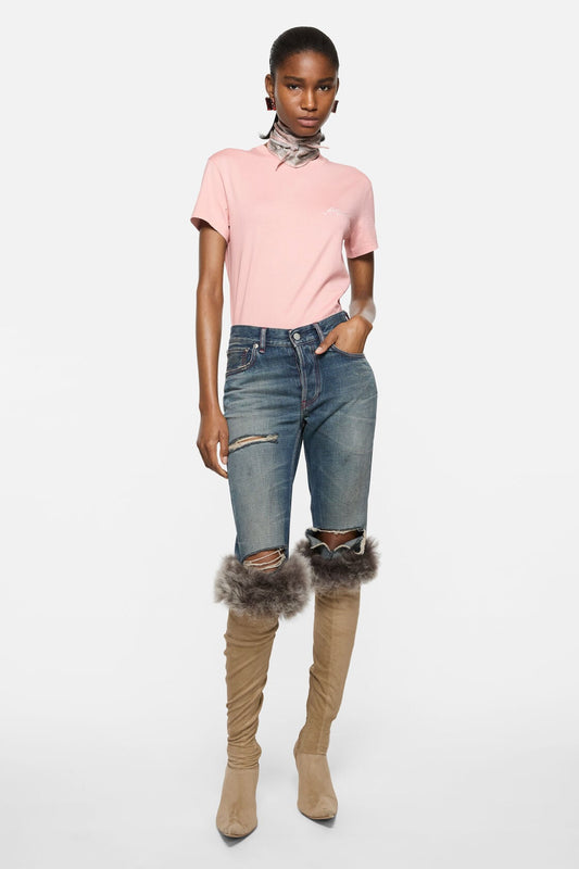 Fitted t-shirt with logo - Faded pink