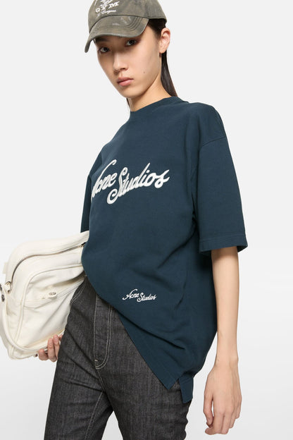 Embroidered logo t-shirt - Deep blue