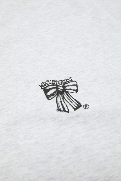 Bow logo t-shirt - Pale Grey Melange