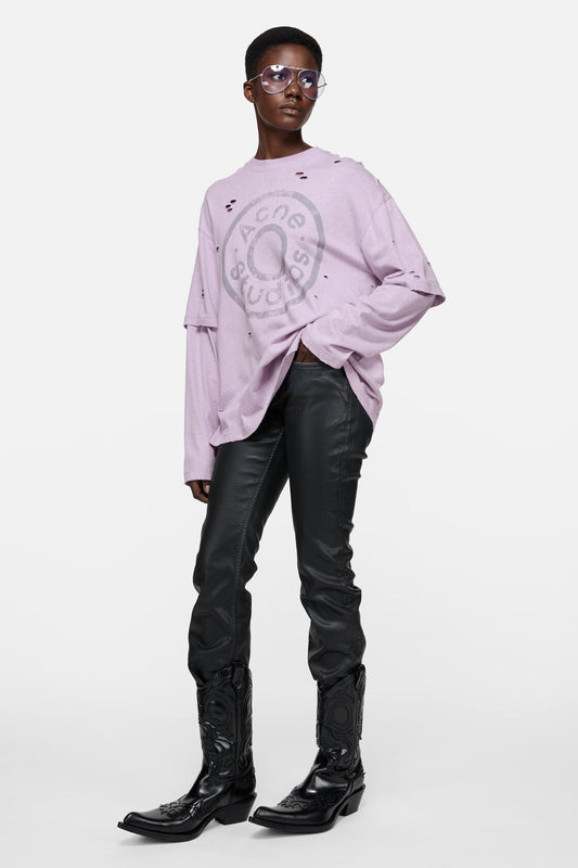 Layered logo t-shirt - Faded purple