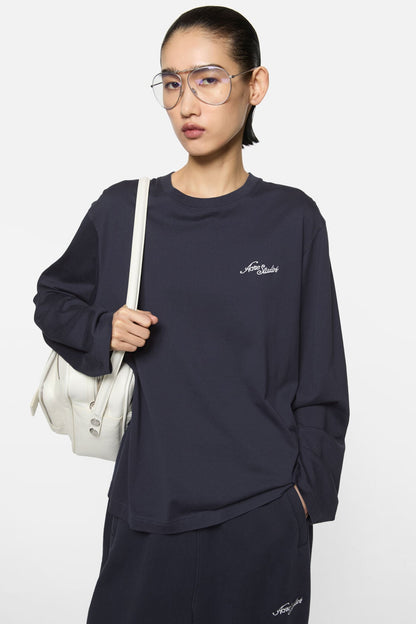 Jersey t-shirt with logo - Dark navy