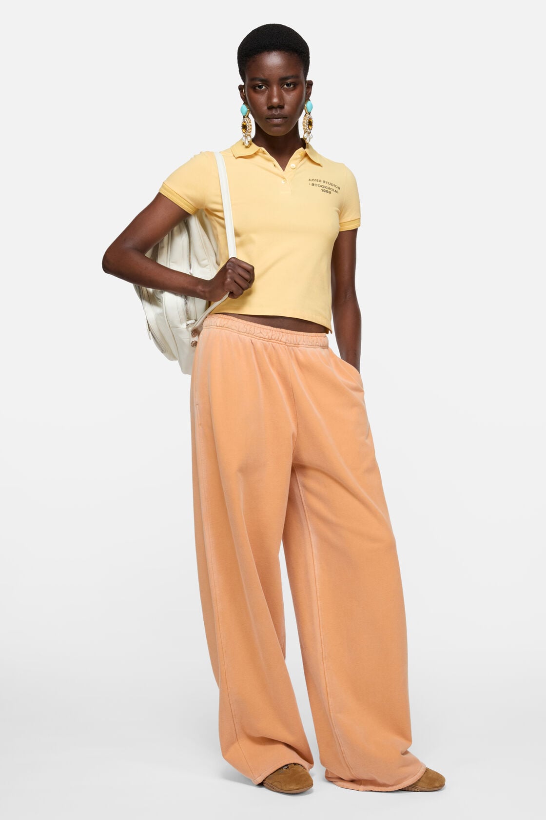 Sprayed polo t-shirt - Warm yellow