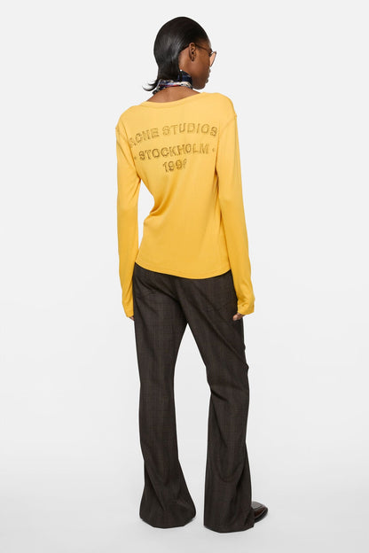 Sprayed logo t-shirt - Mustard yellow