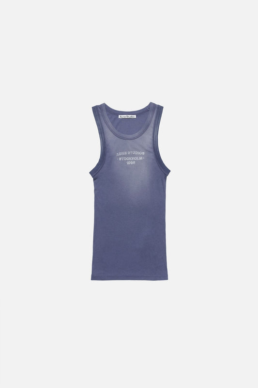 Sprayed logo tank top - Navy
