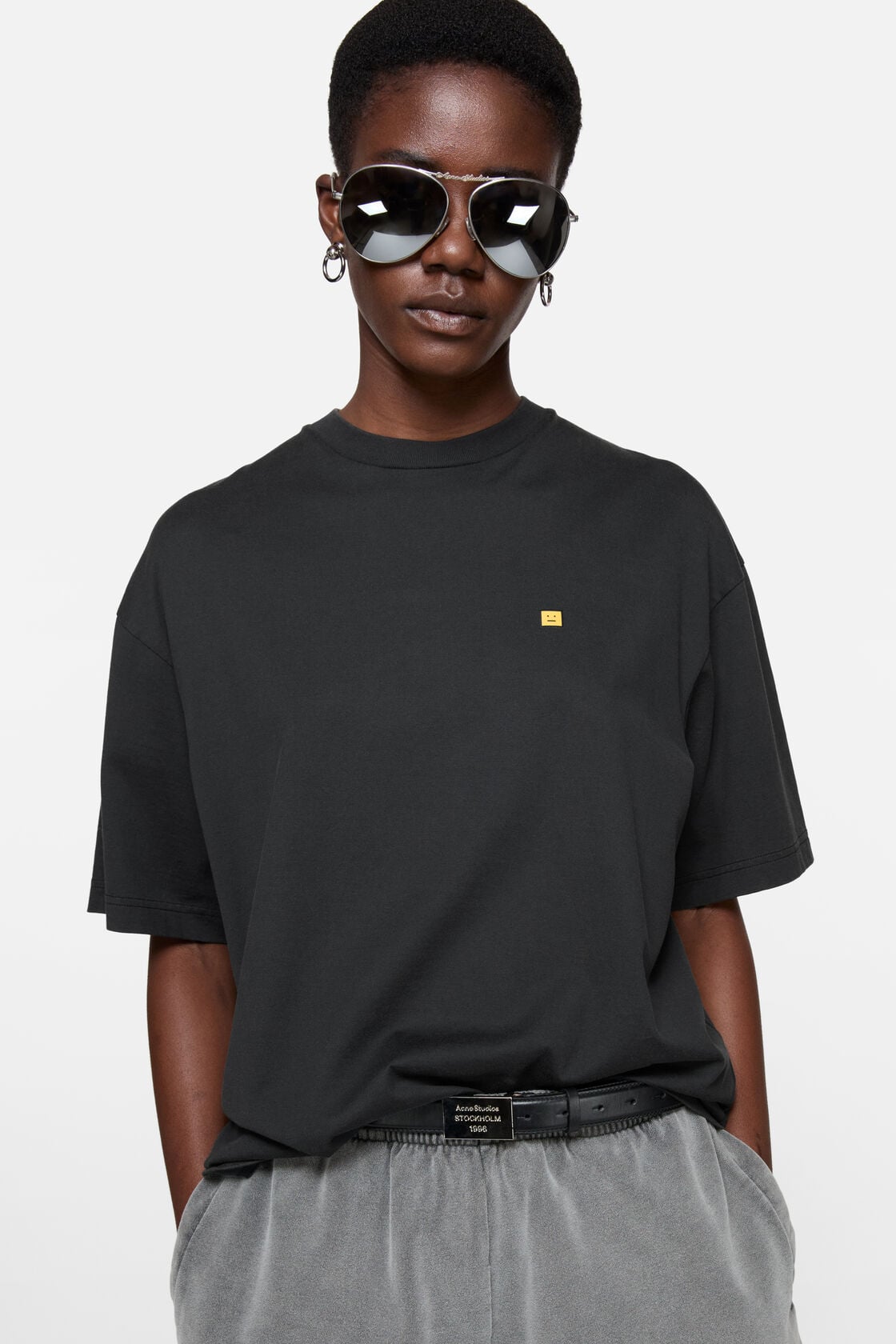 Logo t-shirt - relaxed fit - Faded black