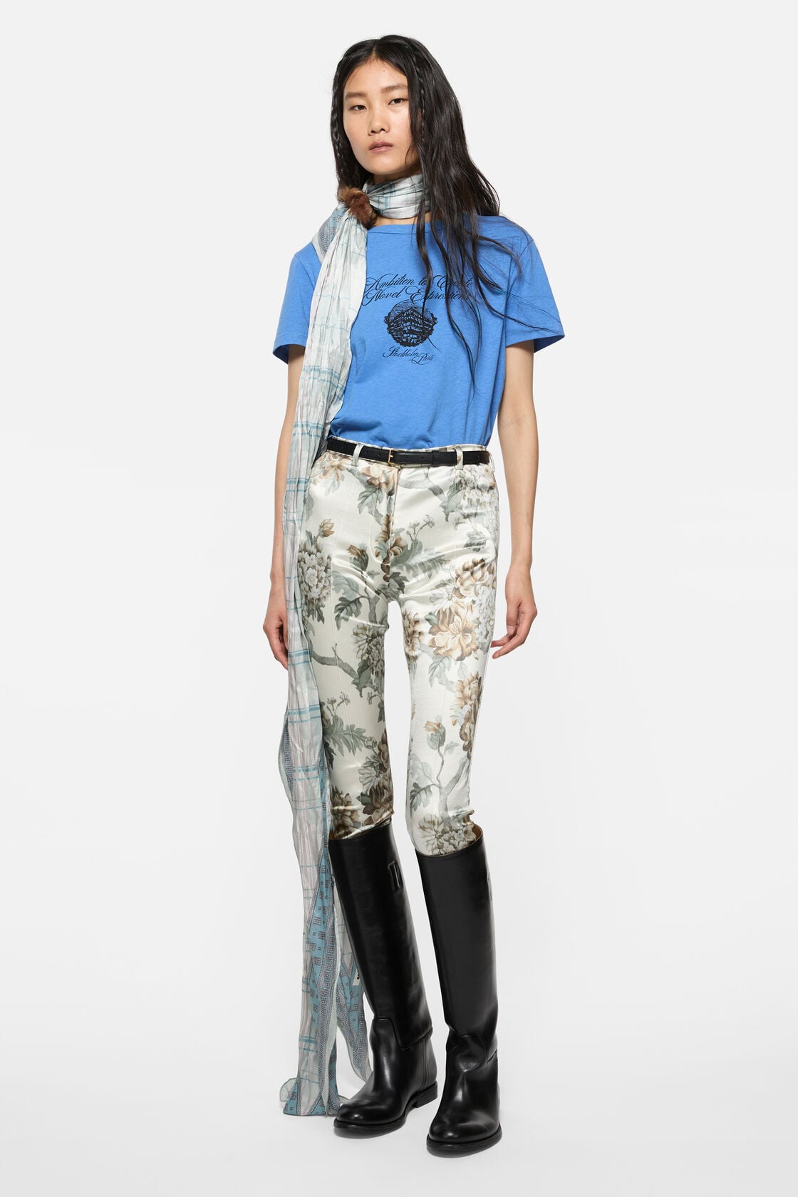 Graphic jersey t-shirt - Blue