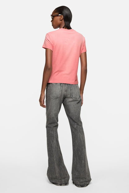 Fitted logo t-shirt - Tango pink