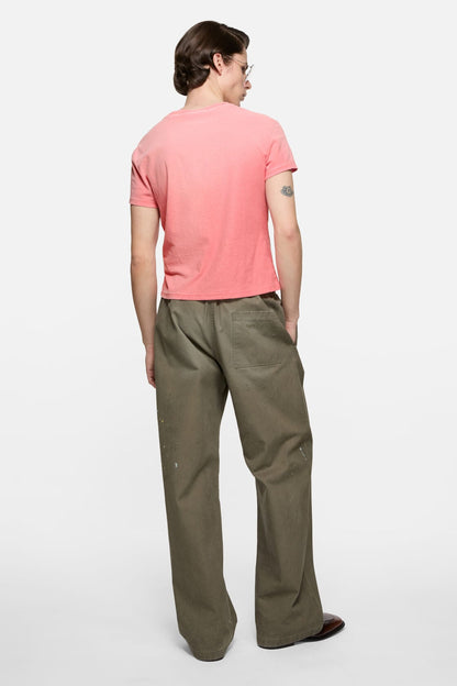 Fitted logo t-shirt - Tango pink