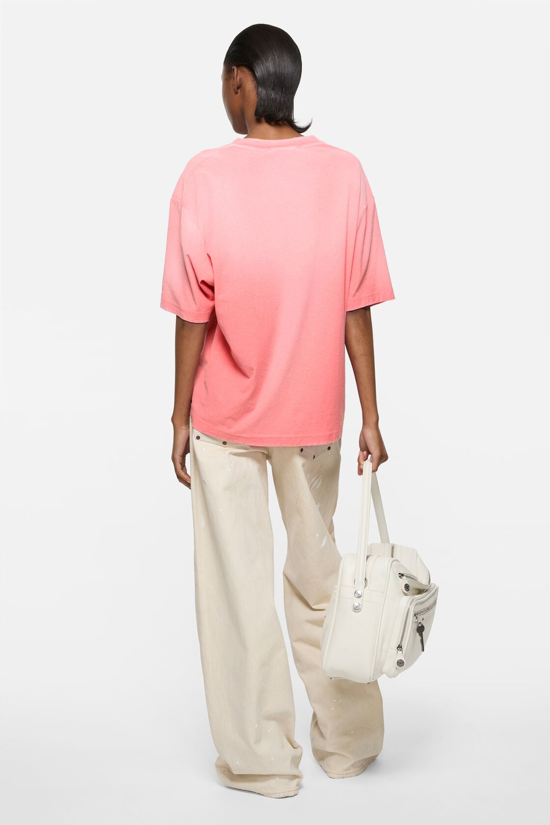 Sprayed logo t-shirt - Tango pink