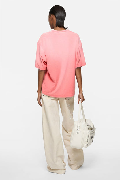 Sprayed logo t-shirt - Tango pink