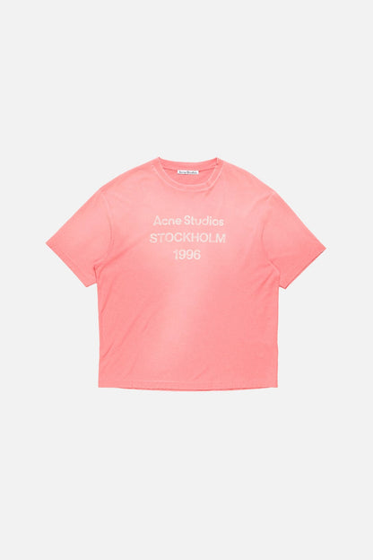 Sprayed logo t-shirt - Tango pink