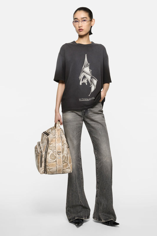 Graphic bat t-shirt - Faded black
