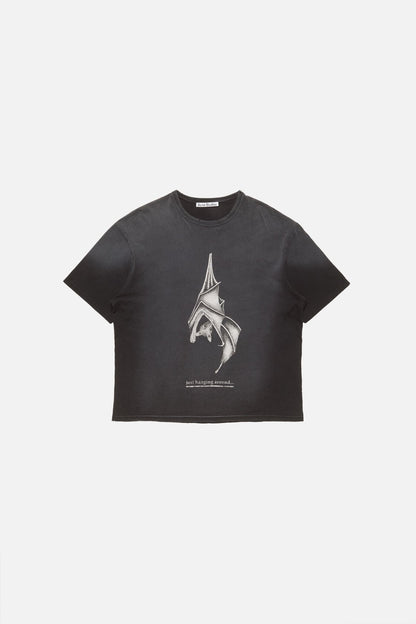 Graphic bat t-shirt - Faded black
