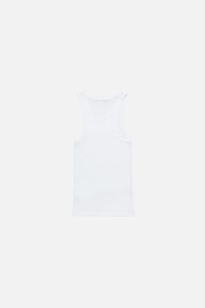 Asymmetrical Tank Top - White