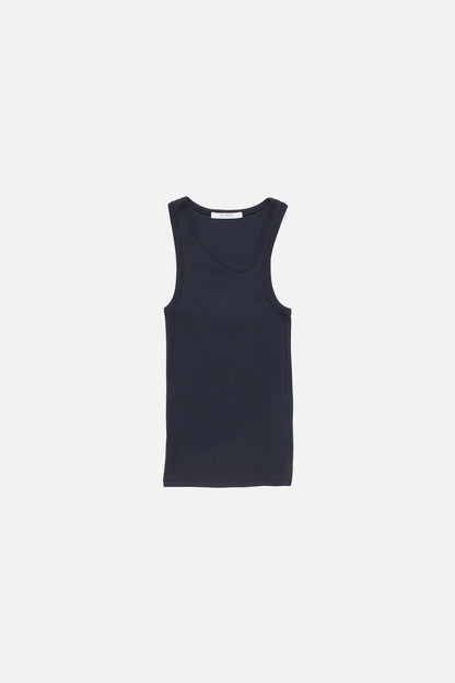 Asymmetrical Tank Top - Mid blue