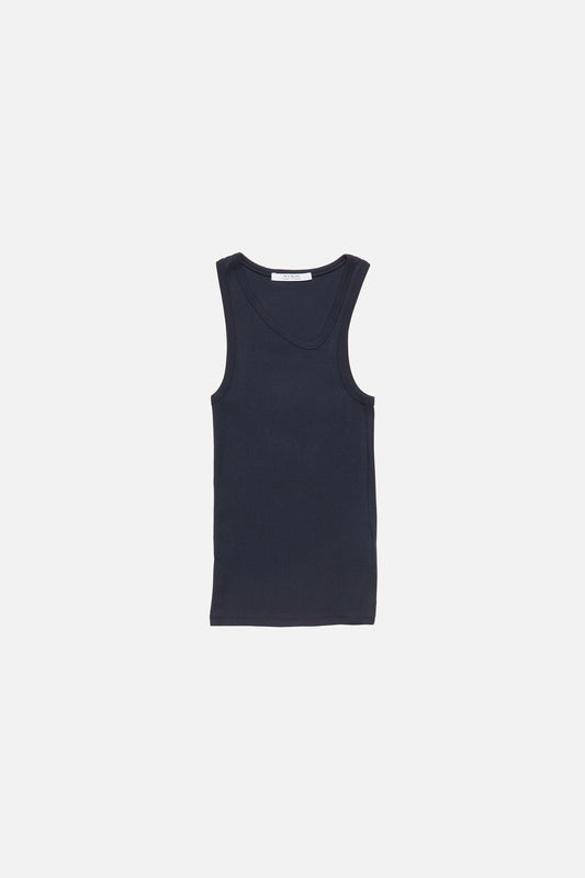Asymmetrical Tank Top - Mid blue