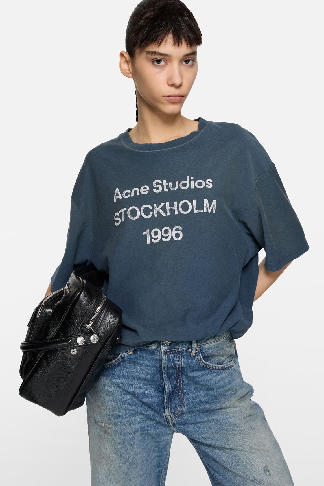 Sprayed logo t-shirt - Deep blue